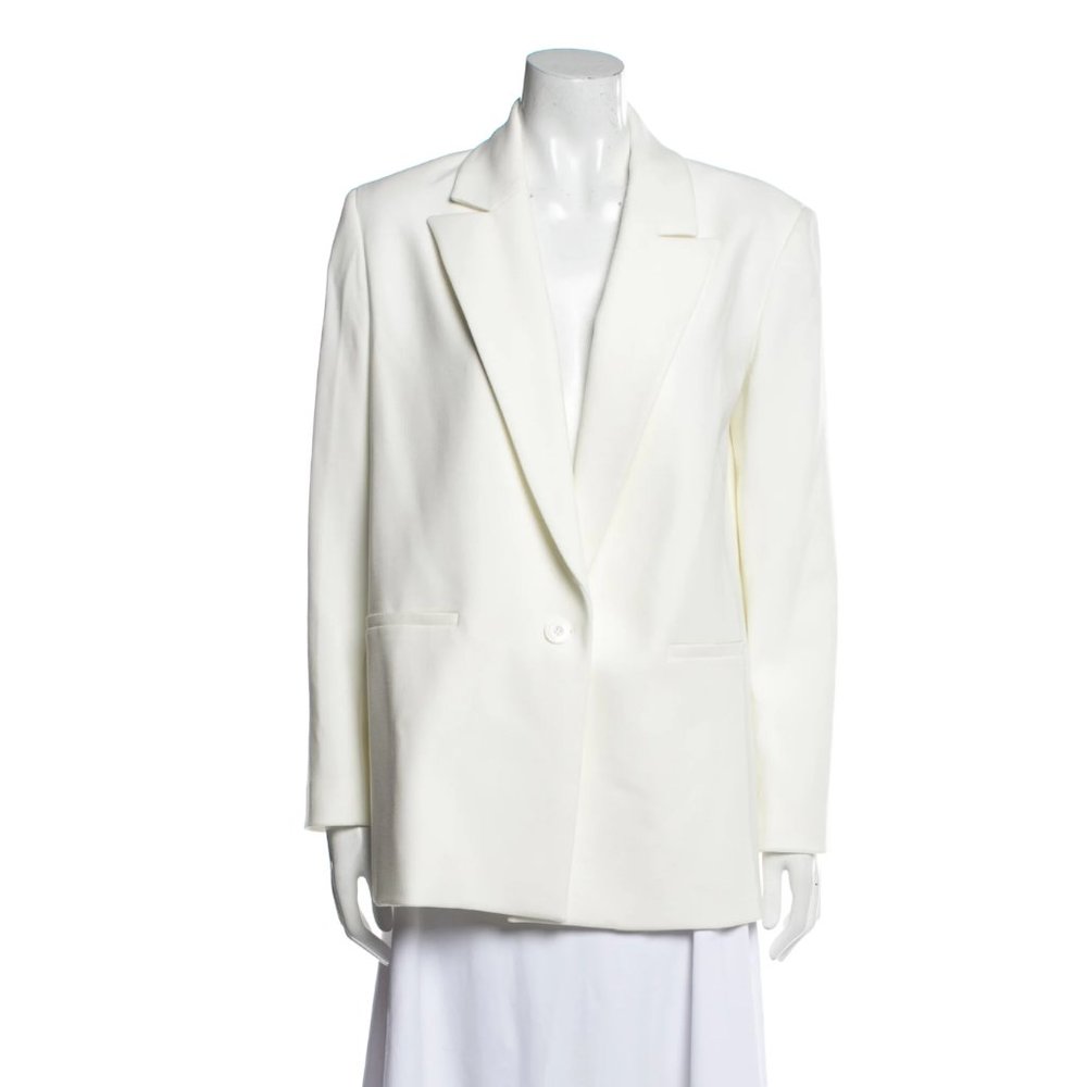 ALICE + OLIVIA Oversized White Blazer
